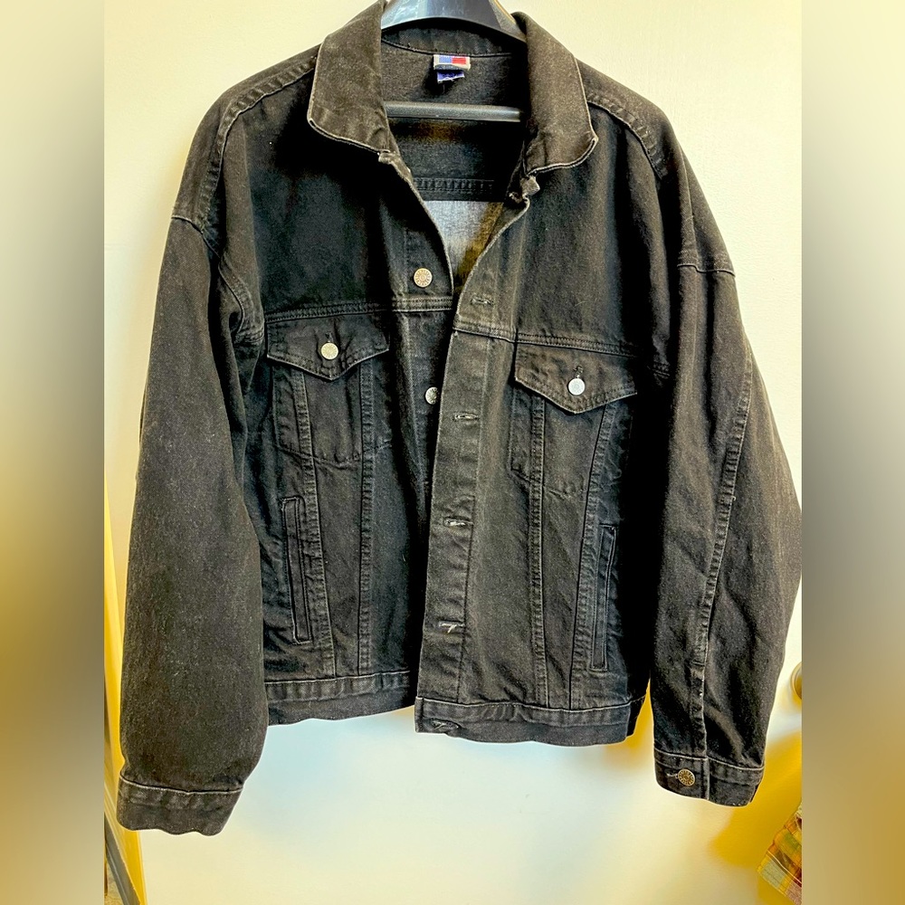 Vintage National Rifle Association Denim Jean Jacket Embosed NRA Size XL USA